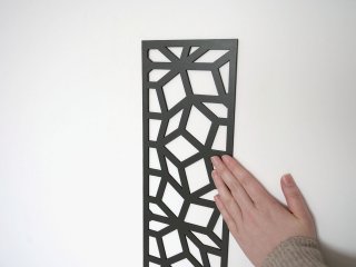Fali dekorpanel, mozaik minta, 15x150 cm, 3 mm HDF - Antracit
