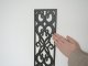 Fali dekorpanel, csipke minta, 15x150 cm, 3 mm HDF - Antracit