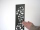 Fali dekorpanel, virág minta, 15x150 cm, 3 mm HDF - Antracit