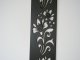 Fali dekorpanel, virág minta, 15x150 cm, 3 mm HDF - Antracit