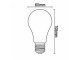 E27 LED izzó Vintage filament (12W/330°) A60 - 140m/W- meleg fehér