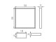 Design LED panel Avar (600 x 600 mm) 32W, 3800 lm - természetes fehér