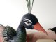 Peacky dekoratív páva figura, fém, zöld
