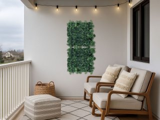 Vertical Fresno műanyag zöldfal levélmintás hátoldallal, fittónia levek (50x50 cm)
