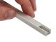 Type-X Fehér - Alumínium U profil LED szalagos világításhoz 12x8 mm (Opál búrával)