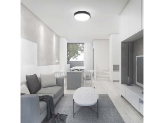 IP44 mennyezeti LED lámpatest - kör (18W/1830lm) hideg fehér, fekete (250 mm), Samsung chip