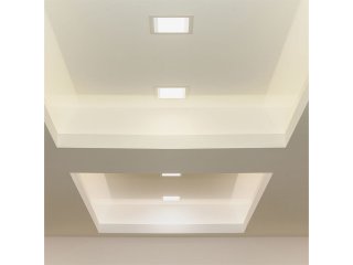 LED panel (négyzet alakú) 18W - természetes fehér, műanyag, Backlit panel, Samsung chip