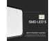 IP44 mennyezeti LED lámpatest - négyzet (18W/1830lm) hideg fehér, fekete (250 mm), Samsung chip