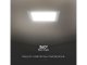 LED panel (négyzet alakú) 12W - hideg fehér, műanyag, Backlit panel, Samsung chip