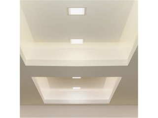 LED panel (négyzet alakú) 6W - természetes fehér, műanyag, Backlit panel, Samsung chip