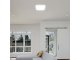 IP44 mennyezeti LED lámpatest - négyzet (18W/1830lm) természetes fehér, fehér (250 mm), Samsung chip