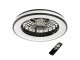 Plave LED mennyezeti ventilátor és LED lámpa, (7 lapát, 48W/CCT+RGB) távirányítóval