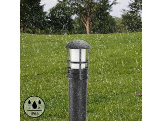 Leszúrható LED lámpa, fekete (3W) meleg fehér, IP65