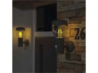 Arteo kültéri oldalfali lámpatest PIR mozgásérzékelős szenzorral (E27) IP44, antracit