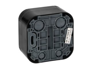 Földelt dugalj (2P+F), 1-es, falon kívüli, (16A/230V), IP20, fekete