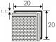 Alumínium sarokélvédő profil (20x20 mm) struktúrált fehér - 270 cm
