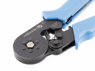 Krimpelő fogó érvéghüvelyekhez (0.25-6 mm2) 6 pofás, kék-fekete