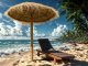 - Sunprotect trópusi stílusú napernyő (Ø175cm) árnyékoló napágy mellé strandon, szállodában