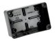 S-BOX sima falú kötődoboz csavaros fedéllel, (125x85x55 mm) IP65, fekete