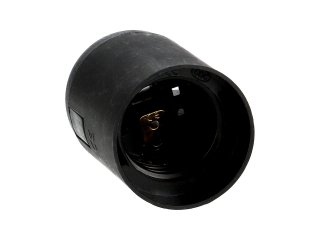 E27 műanyag foglalat 230V - fekete