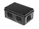 S-BOX membrános kötődoboz csavaros fedéllel, (125x85x55 mm) IP65, fekete
