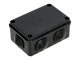 S-BOX membrános kötődoboz csavaros fedéllel, (125x85x55 mm) IP65, fekete