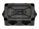 S-BOX membrános kötődoboz csavaros fedéllel, (125x85x55 mm) IP65, fekete
