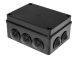 S-BOX membrános kötődoboz csavaros fedéllel, (155x115x75 mm) IP65, fekete