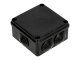 S-BOX membrános kötődoboz csavaros fedéllel, (105x105x55 mm) IP65, fekete
