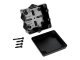 S-BOX membrános kötődoboz csavaros fedéllel, (105x105x55 mm) IP65, fekete