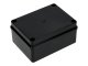S-BOX sima falú kötődoboz csavaros fedéllel, (155x115x75 mm) IP65, fekete
