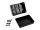 S-BOX sima falú kötődoboz csavaros fedéllel, (155x115x75 mm) IP65, fekete