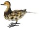 Ducky dekoratív kacsa figura, festett fém, színes