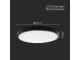 Távirányítós IP44 mennyezeti LED lámpatest, mozgásérzékelővel - kör (36W/3820lm) természetes fehér, fekete (420 mm), Samsung