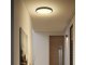 Távirányítós IP44 mennyezeti LED lámpatest, mozgásérzékelővel - kör (36W/3820lm) természetes fehér, fekete (420 mm), Samsung