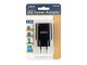USB töltő, hálózati adapter  2 x USB A (5V/2.4A) - Fekete