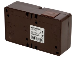 Egy pólusú kapcsoló + csillárkapcsoló, falon kívüli (16A/230V) IP44, barna