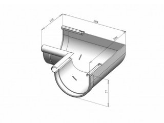 Ereszcsatorna belső sarokelem 90°, 90 mm, barna, PVC