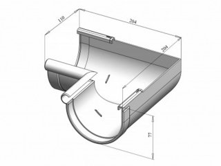 Ereszcsatorna belső sarokelem 90°, 90 mm, fehér, PVC