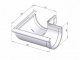 Ereszcsatorna külső sarokelem 90°, 130 mm, antracit, PVC