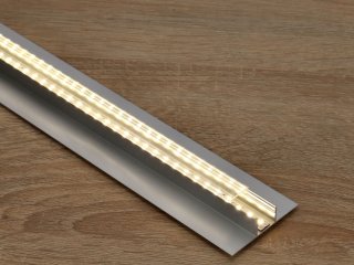 ALP-049 Ezüst - Gipszkartonba süllyeszthető alu profil LED szalaghoz (Átlátszó búrával)