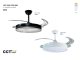 Mennyezeti ventilátor és lámpa, (36W/2880lm) CCT, távirányítóval, fekete