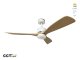 Mennyezeti ventilátor és lámpa, 3 lapát (18W/1440lm) CCT, távirányítóval, fehér - tölgy