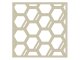 Mennyezeti kazettás dekorpanel, hexagonok, 595x595 mm, 3 mm HDF - Krém
