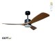 Mennyezeti ventilátor és lámpa, 3 lapát (18W/1440lm) CCT, távirányítóval, fekete - dió