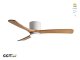 Mennyezeti ventilátor és lámpa, slim design, 3 lapát (18W/1440lm) CCT, távirányítóval, fehér - bükk