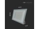 SMD LED reflektor, fehér ház (100W/8150lm) - hideg fehér