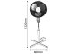 Álló ventilátor fehér színben (43 cm - 44W) távirányítóval