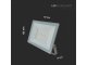 SMD LED reflektor, fehér ház (50W/4000lm) - természetes fehér