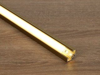 Type-C Arany - Alumínium sarokprofil LED szalagos világításhoz (Opál búrával)
